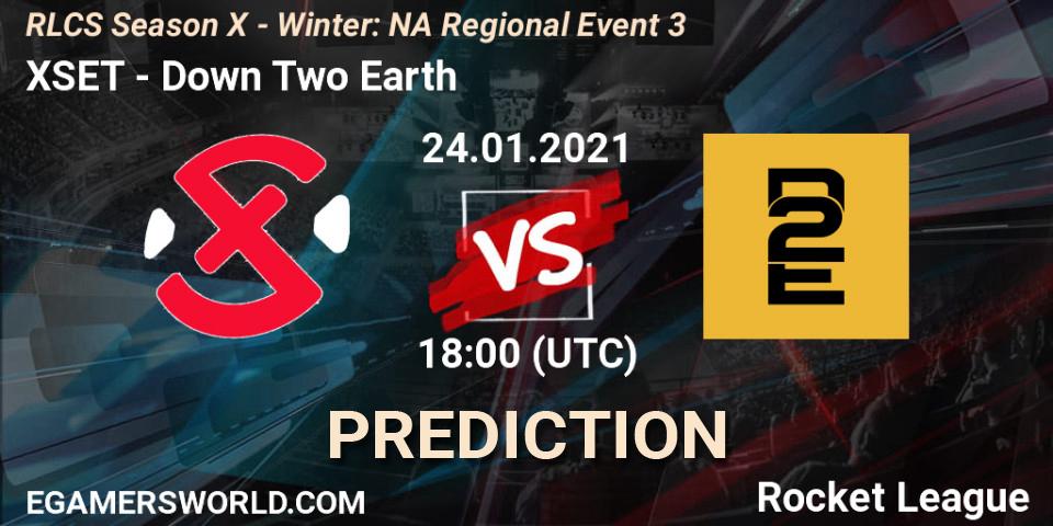 XSET - Down Two Earth: прогноз. 24.01.2021 at 18:00, Rocket League, RLCS Season X - Winter: NA Regional Event 3