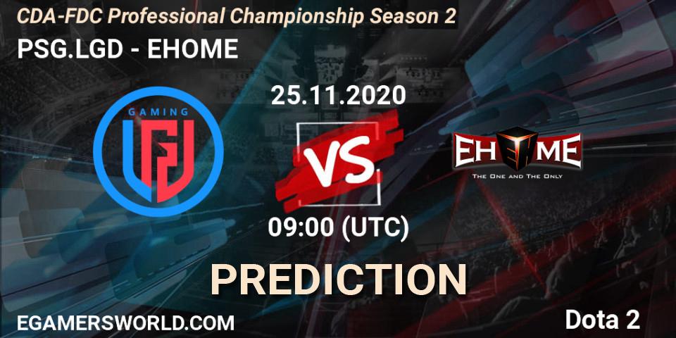 PSG.LGD - EHOME: прогноз. 25.11.2020 at 09:02, Dota 2, CDA-FDC Professional Championship Season 2