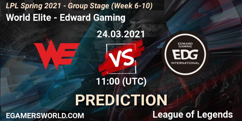 World Elite - Edward Gaming: прогноз. 24.03.2021 at 11:00, LoL, LPL Spring 2021 - Group Stage (Week 6-10)