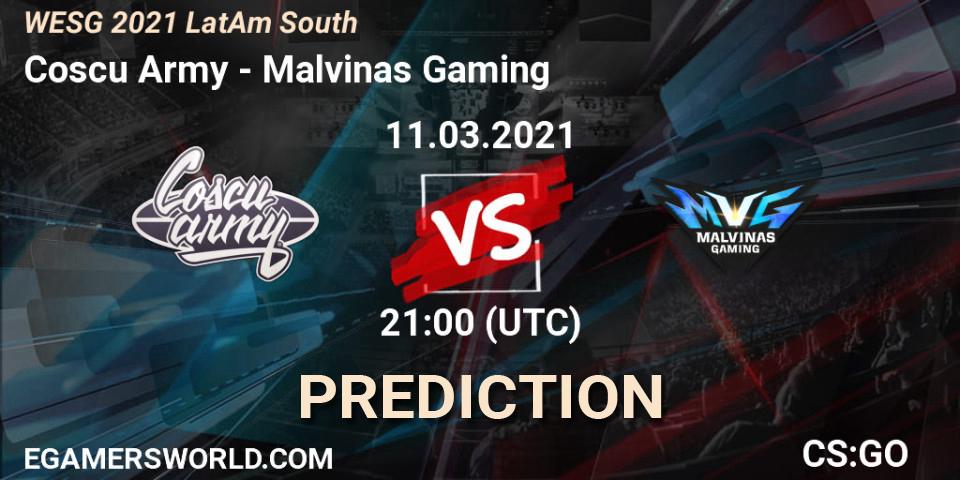 Coscu Army - Malvinas Gaming: прогноз. 11.03.2021 at 21:00, Counter-Strike (CS2), WESG 2021 LatAm South