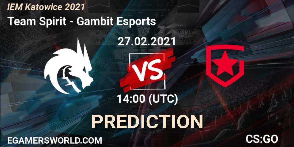 Team Spirit - Gambit Esports: прогноз. 27.02.21, CS2 (CS:GO), IEM Katowice 2021