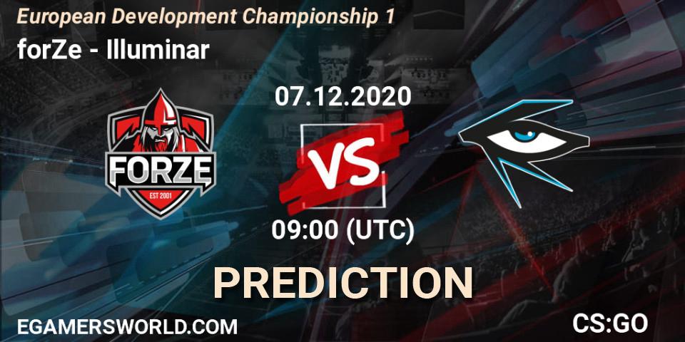 forZe - Illuminar: прогноз. 07.12.2020 at 09:00, Counter-Strike (CS2), European Development Championship 1