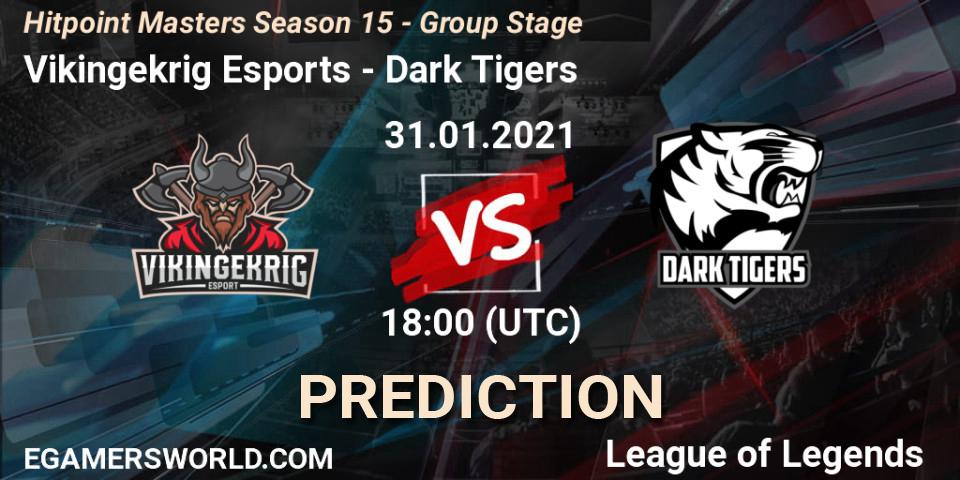Vikingekrig Esports - Dark Tigers: прогноз. 31.01.2021 at 18:00, LoL, Hitpoint Masters Season 15 - Group Stage