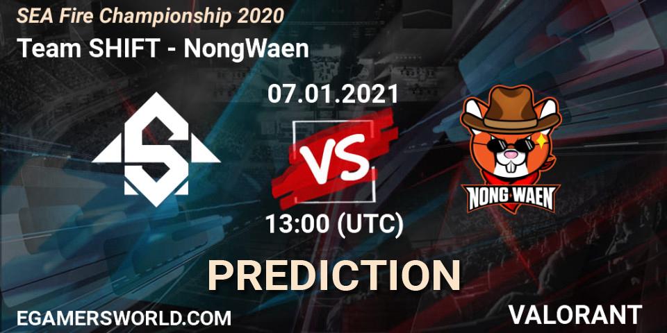 Team SHIFT - NongWaen: прогноз. 07.01.2021 at 14:00, VALORANT, SEA Fire Championship 2020