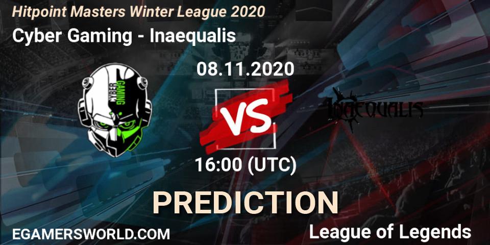 Cyber Gaming - Inaequalis: прогноз. 08.11.20, LoL, Hitpoint Masters Winter League 2020