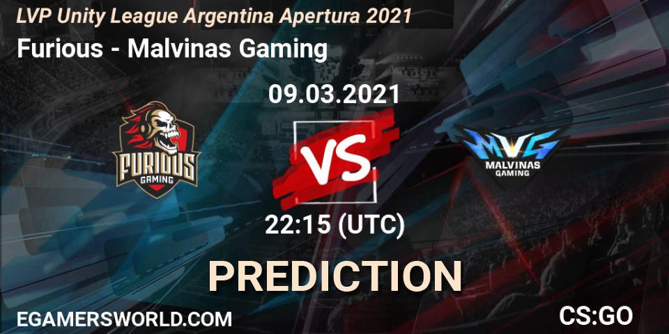 Furious - Malvinas Gaming: прогноз. 09.03.2021 at 22:15, Counter-Strike (CS2), LVP Unity League Argentina Apertura 2021