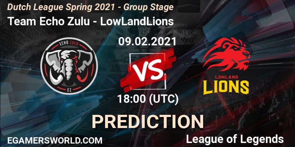 Team Echo Zulu - LowLandLions: прогноз. 09.02.2021 at 18:00, LoL, Dutch League Spring 2021 - Group Stage
