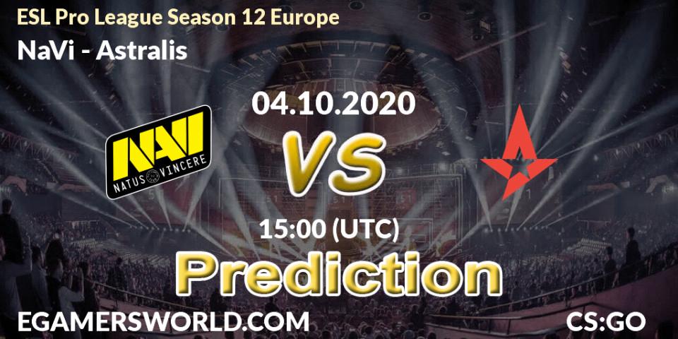 NaVi - Astralis: прогноз. 04.10.2020 at 15:00, Counter-Strike (CS2), ESL Pro League Season 12 Europe
