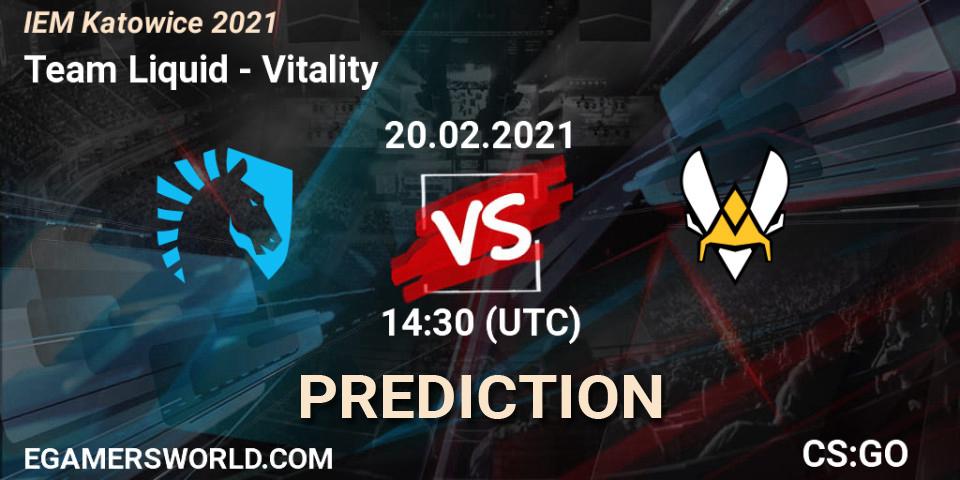 Team Liquid - Vitality: прогноз. 20.02.2021 at 14:30, Counter-Strike (CS2), IEM Katowice 2021
