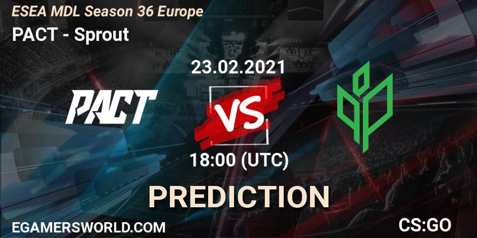 PACT - Sprout: прогноз. 12.03.2021 at 18:05, Counter-Strike (CS2), MDL ESEA Season 36: Europe - Premier division