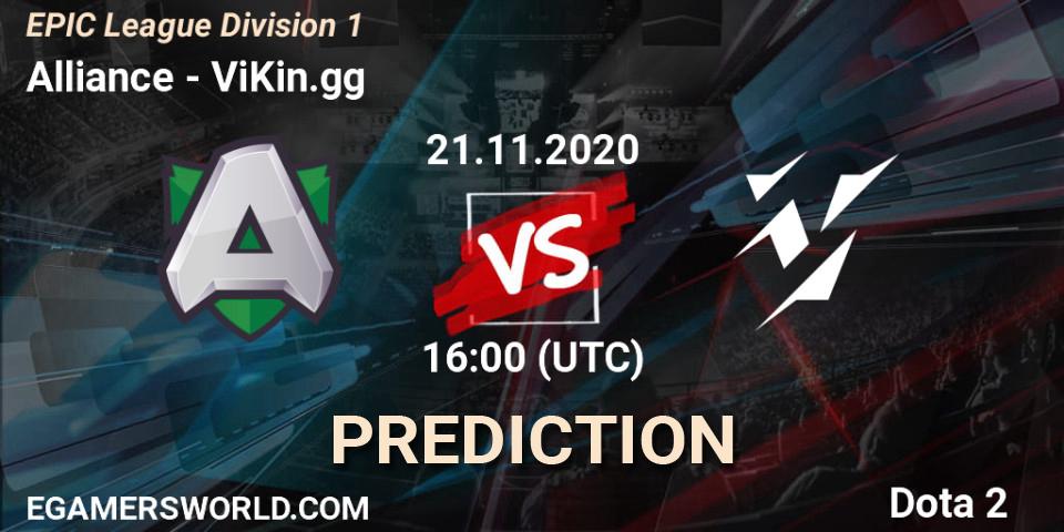 Alliance - ViKin.gg: прогноз. 21.11.2020 at 16:00, Dota 2, EPIC League Division 1