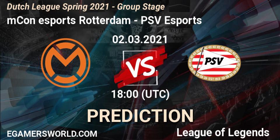 mCon esports Rotterdam - PSV Esports: прогноз. 02.03.2021 at 18:00, LoL, Dutch League Spring 2021 - Group Stage