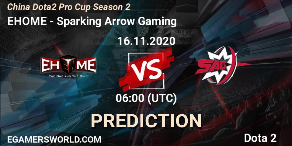 EHOME - Sparking Arrow Gaming: прогноз. 16.11.20, Dota 2, China Dota2 Pro Cup Season 2