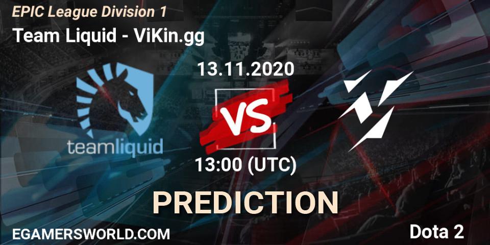 Team Liquid - ViKin.gg: прогноз. 13.11.2020 at 13:01, Dota 2, EPIC League Division 1