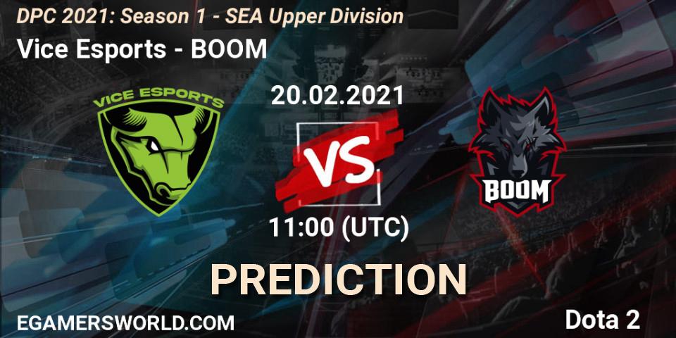 Vice Esports - BOOM: прогноз. 20.02.21, Dota 2, DPC 2021: Season 1 - SEA Upper Division