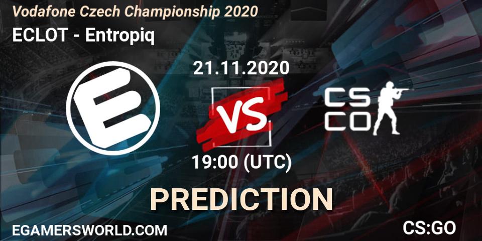 ECLOT - Entropiq: прогноз. 21.11.2020 at 18:30, Counter-Strike (CS2), Vodafone Czech Championship 2020