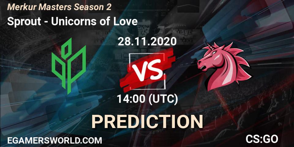 Sprout - Unicorns of Love: прогноз. 28.11.2020 at 14:00, Counter-Strike (CS2), Merkur Masters Season 2