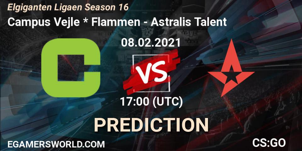 Campus Vejle * Flammen - Astralis Talent: прогноз. 08.02.2021 at 17:00, Counter-Strike (CS2), Elgiganten Ligaen Season 16