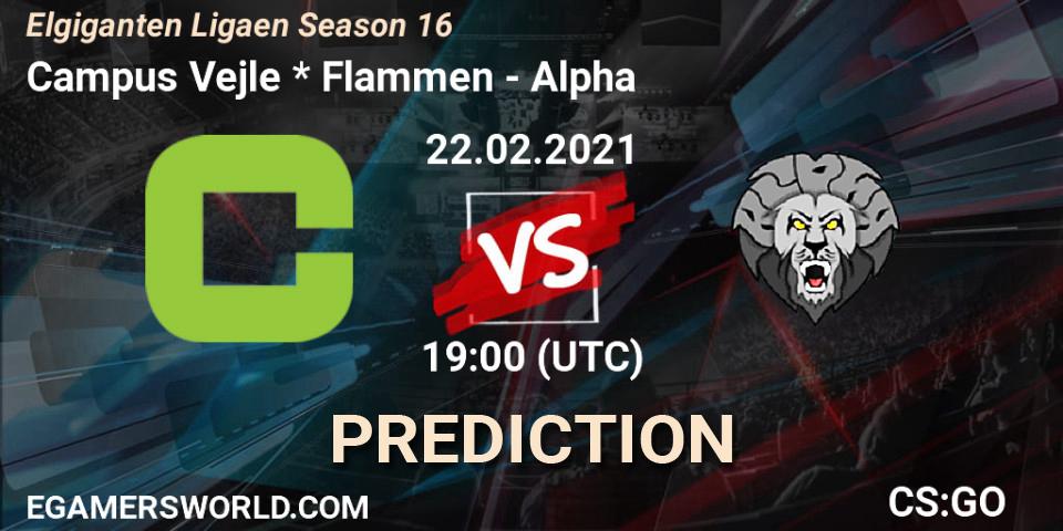 Campus Vejle * Flammen - Alpha: прогноз. 22.02.2021 at 19:00, Counter-Strike (CS2), Elgiganten Ligaen Season 16