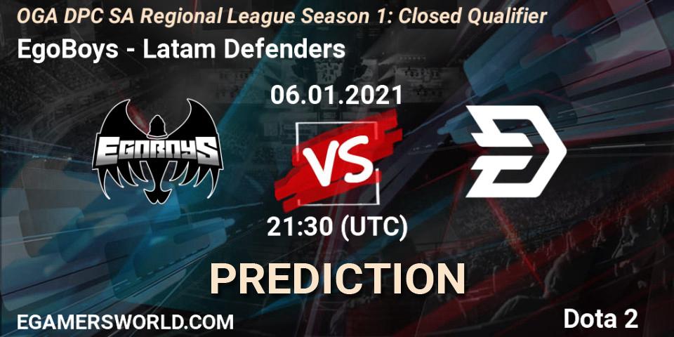 EgoBoys - Latam Defenders: прогноз. 06.01.2021 at 21:30, Dota 2, DPC 2021: Season 1 - South America Closed Qualifier