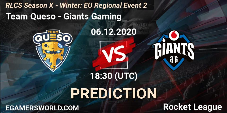 Team Queso - Giants Gaming: прогноз. 06.12.2020 at 19:00, Rocket League, RLCS Season X - Winter: EU Regional Event 2