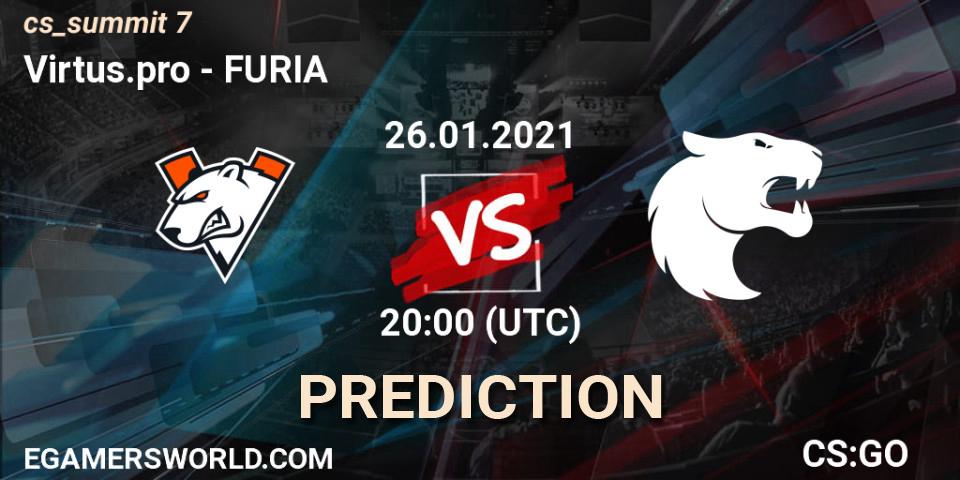 Virtus.pro - FURIA: прогноз. 26.01.2021 at 20:00, Counter-Strike (CS2), cs_summit 7