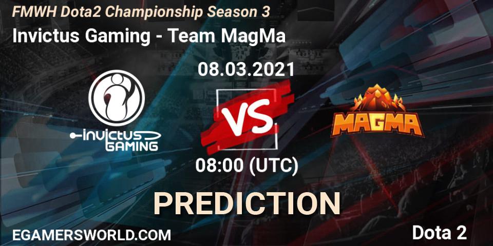 Invictus Gaming - Team MagMa: прогноз. 06.03.2021 at 08:04, Dota 2, FMWH Dota2 Championship Season 3