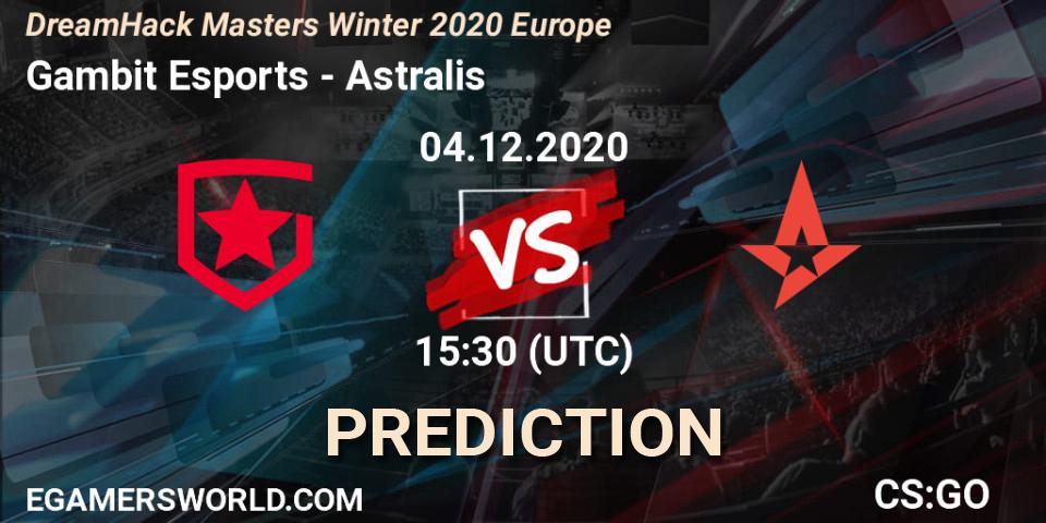 Gambit Esports - Astralis: прогноз. 04.12.2020 at 15:30, Counter-Strike (CS2), DreamHack Masters Winter 2020 Europe