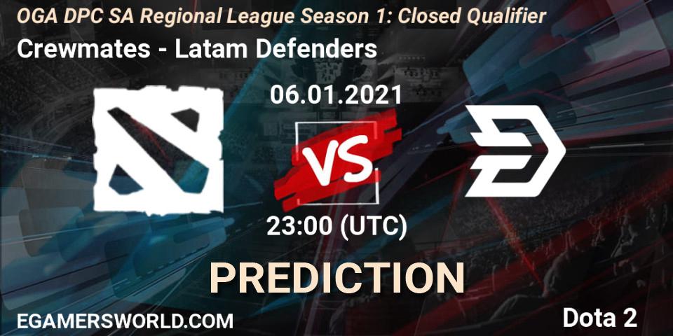 Crewmates - Latam Defenders: прогноз. 06.01.2021 at 23:00, Dota 2, DPC 2021: Season 1 - South America Closed Qualifier