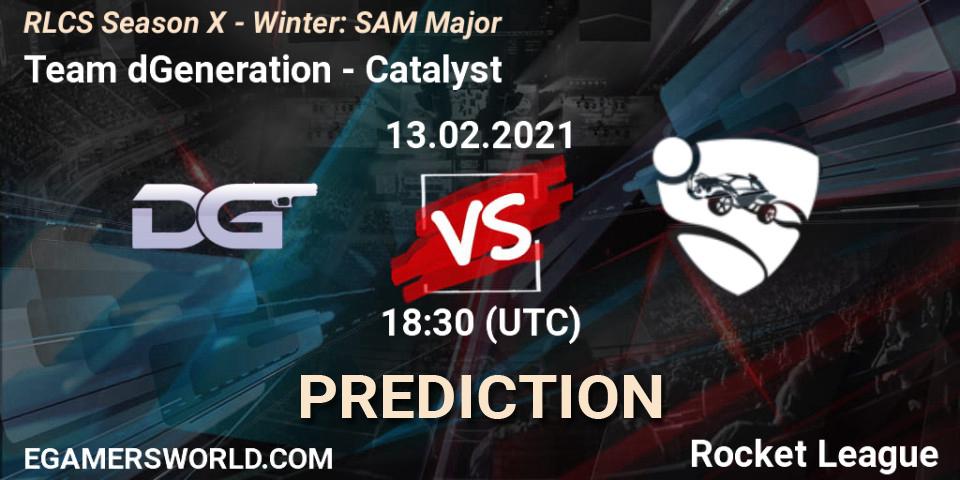 Team dGeneration - Catalyst: прогноз. 13.02.2021 at 18:30, Rocket League, RLCS Season X - Winter: SAM Major