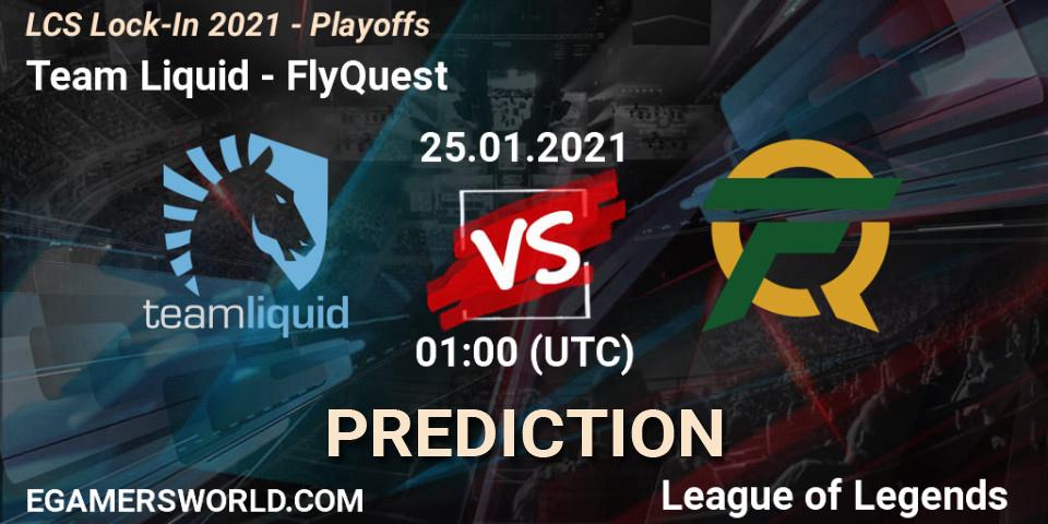 Team Liquid - FlyQuest: прогноз. 24.01.2021 at 22:40, LoL, LCS Lock-In 2021 - Playoffs