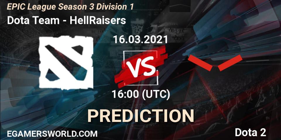 Dota Team - HellRaisers: прогноз. 16.03.2021 at 16:03, Dota 2, EPIC League Season 3 Division 1