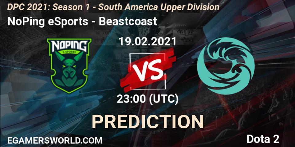 NoPing eSports - Beastcoast: прогноз. 19.02.2021 at 23:00, Dota 2, DPC 2021: Season 1 - South America Upper Division
