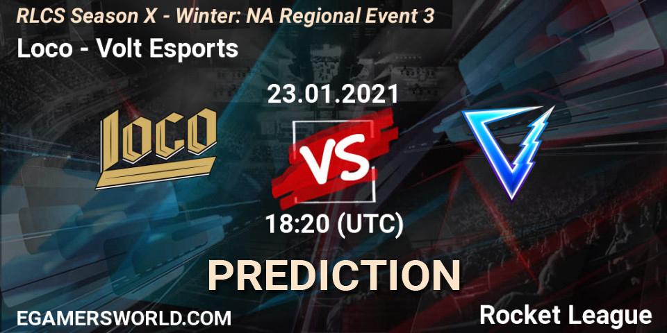 Loco - Volt Esports: прогноз. 23.01.2021 at 19:20, Rocket League, RLCS Season X - Winter: NA Regional Event 3