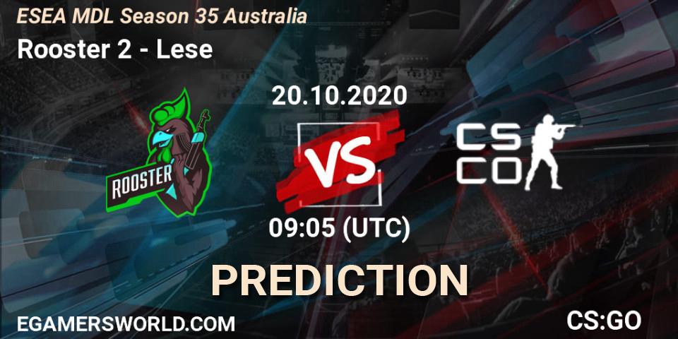 Rooster 2 - Lese: прогноз. 22.10.2020 at 10:10, Counter-Strike (CS2), ESEA MDL Season 35 Australia