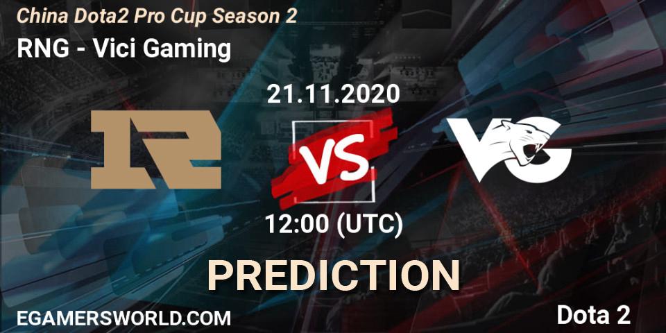 RNG - Vici Gaming: прогноз. 21.11.20, Dota 2, China Dota2 Pro Cup Season 2