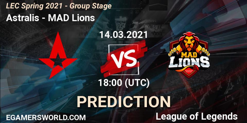Astralis - MAD Lions: прогноз. 14.03.2021 at 18:00, LoL, LEC Spring 2021 - Group Stage