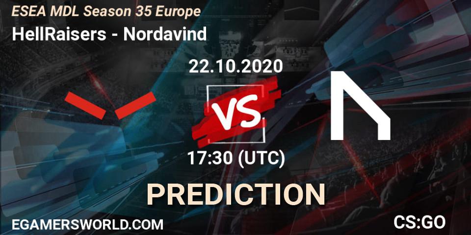 HellRaisers - Nordavind: прогноз. 22.10.2020 at 17:35, Counter-Strike (CS2), ESEA MDL Season 35 Europe