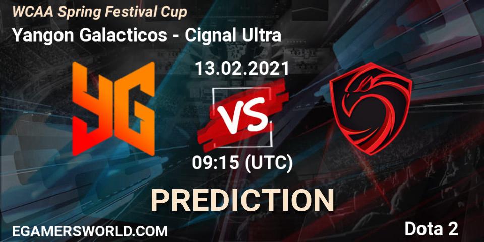 Yangon Galacticos - Cignal Ultra: прогноз. 13.02.2021 at 09:28, Dota 2, WCAA Spring Festival Cup