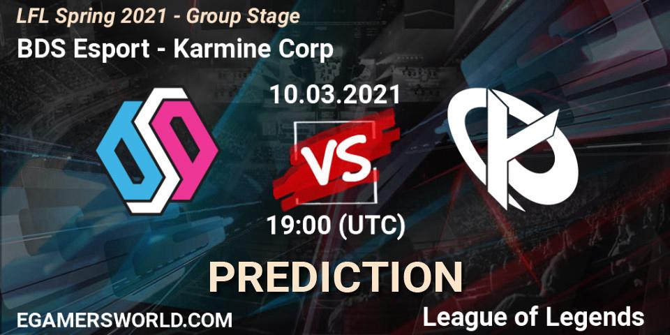BDS Esport - Karmine Corp: прогноз. 10.03.2021 at 19:00, LoL, LFL Spring 2021 - Group Stage