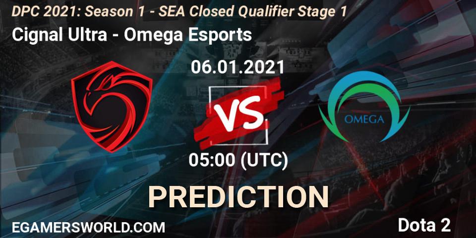 Cignal Ultra - Omega Esports: прогноз. 06.01.21, Dota 2, DPC 2021: Season 1 - SEA Closed Qualifier Stage 1