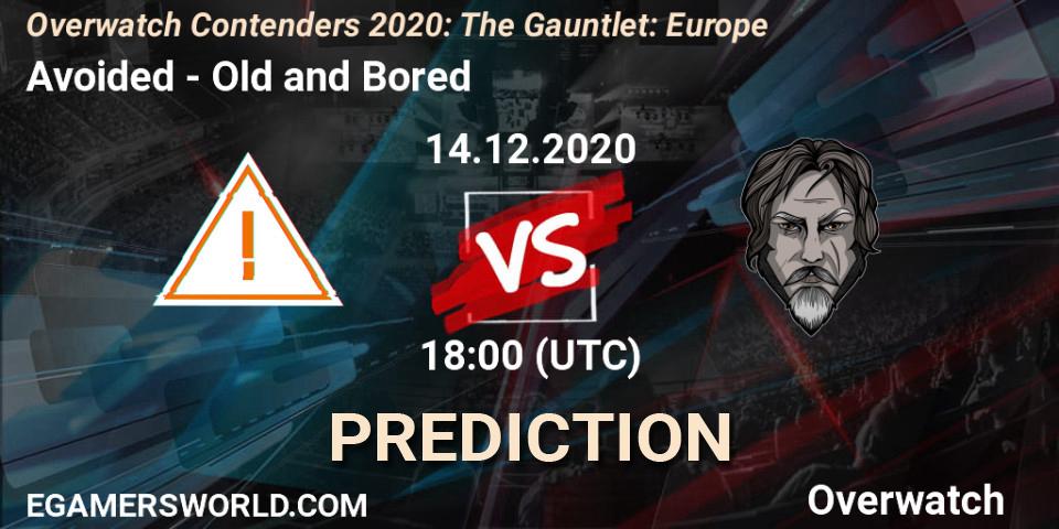 Avoided - Old and Bored: прогноз. 14.12.2020 at 18:00, Overwatch, Overwatch Contenders 2020: The Gauntlet: Europe