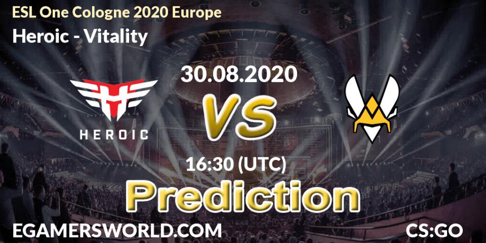 Heroic - Vitality: прогноз. 30.08.20, CS2 (CS:GO), ESL One Cologne 2020 Europe