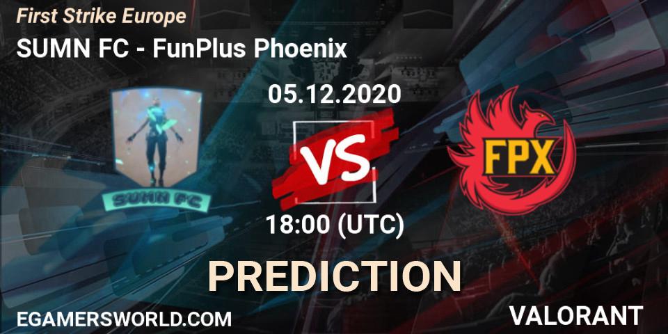 SUMN FC - FunPlus Phoenix: прогноз. 05.12.2020 at 19:45, VALORANT, First Strike Europe