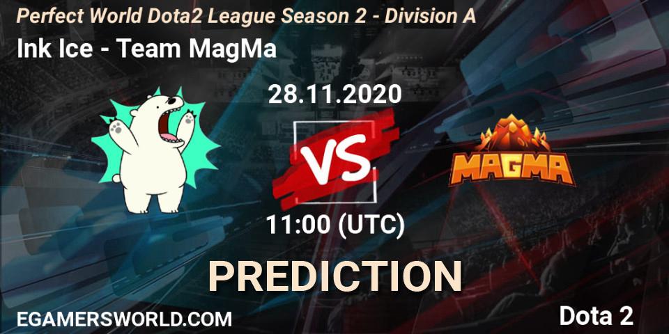 Ink Ice - Team MagMa: прогноз. 28.11.2020 at 10:15, Dota 2, Perfect World Dota2 League Season 2 - Division A