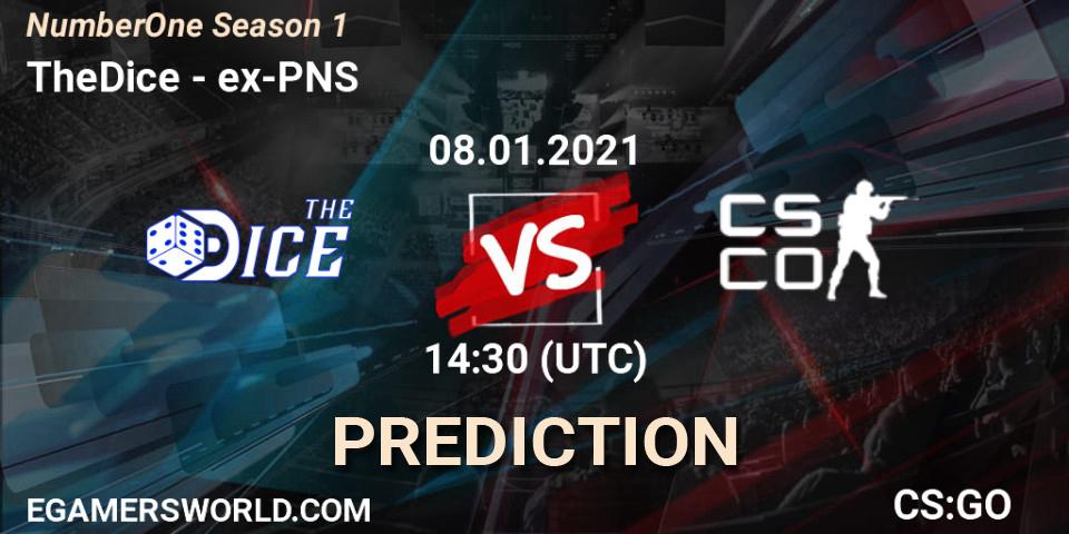 TheDice - ex-PNS: прогноз. 08.01.2021 at 14:30, Counter-Strike (CS2), NumberOne Season 1