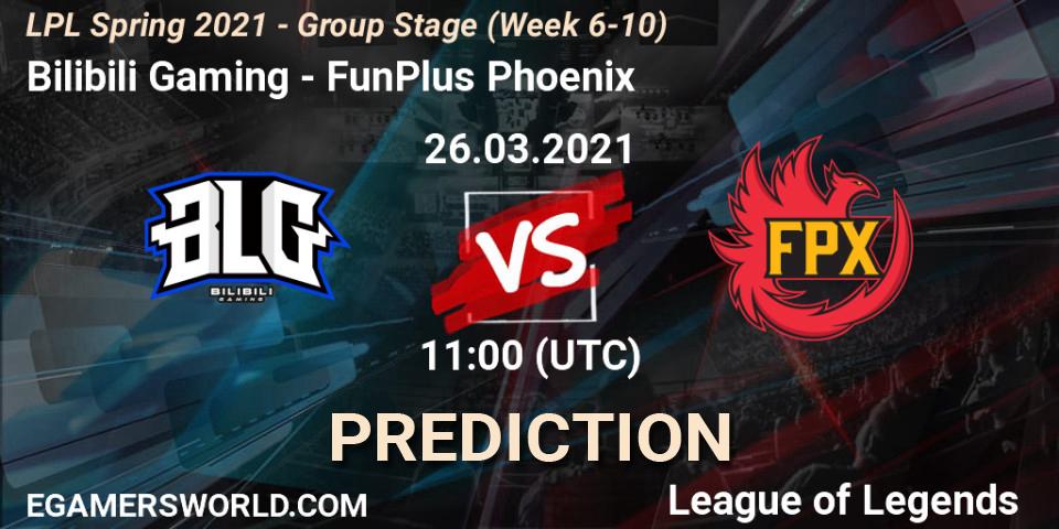 Bilibili Gaming - FunPlus Phoenix: прогноз. 26.03.21, LoL, LPL Spring 2021 - Group Stage (Week 6-10)