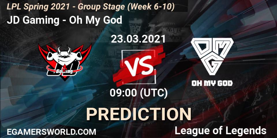 JD Gaming - Oh My God: прогноз. 23.03.2021 at 11:00, LoL, LPL Spring 2021 - Group Stage (Week 6-10)