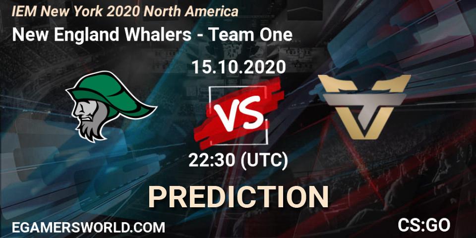 New England Whalers - Team One: прогноз. 16.10.20, CS2 (CS:GO), IEM New York 2020 North America