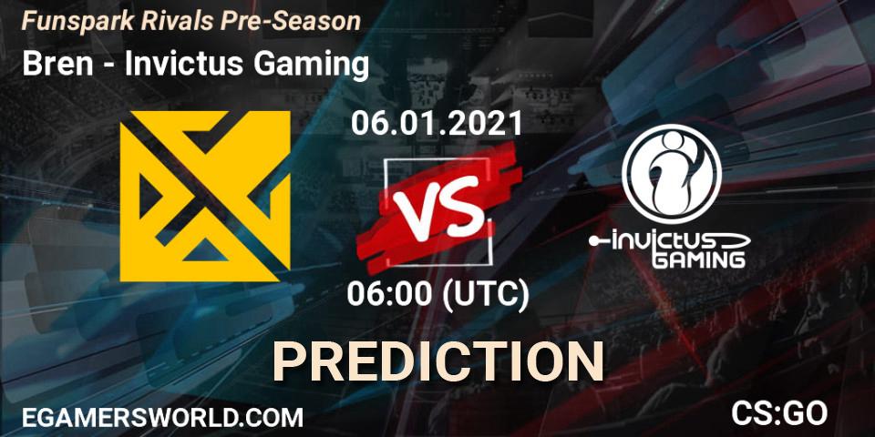 Bren - Invictus Gaming: прогноз. 06.01.2021 at 06:00, Counter-Strike (CS2), Funspark Rivals Pre-Season